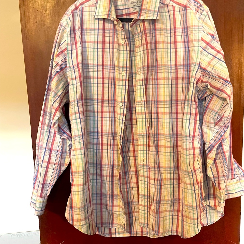 Vineyard Vines Collection Baron Shirt in Pastel Plaid